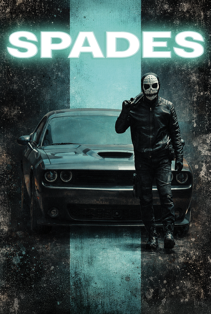 Johnny Yong Bosch as the masked supernatural vigilante Spades in the action thriller Spades.
