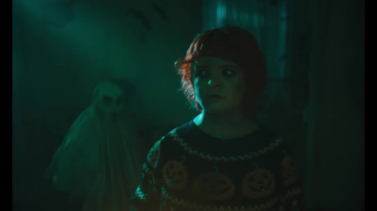 Milly Shapiro as Pumpkin in the post-apocalyptic Halloween horror movie Hallowarrior
