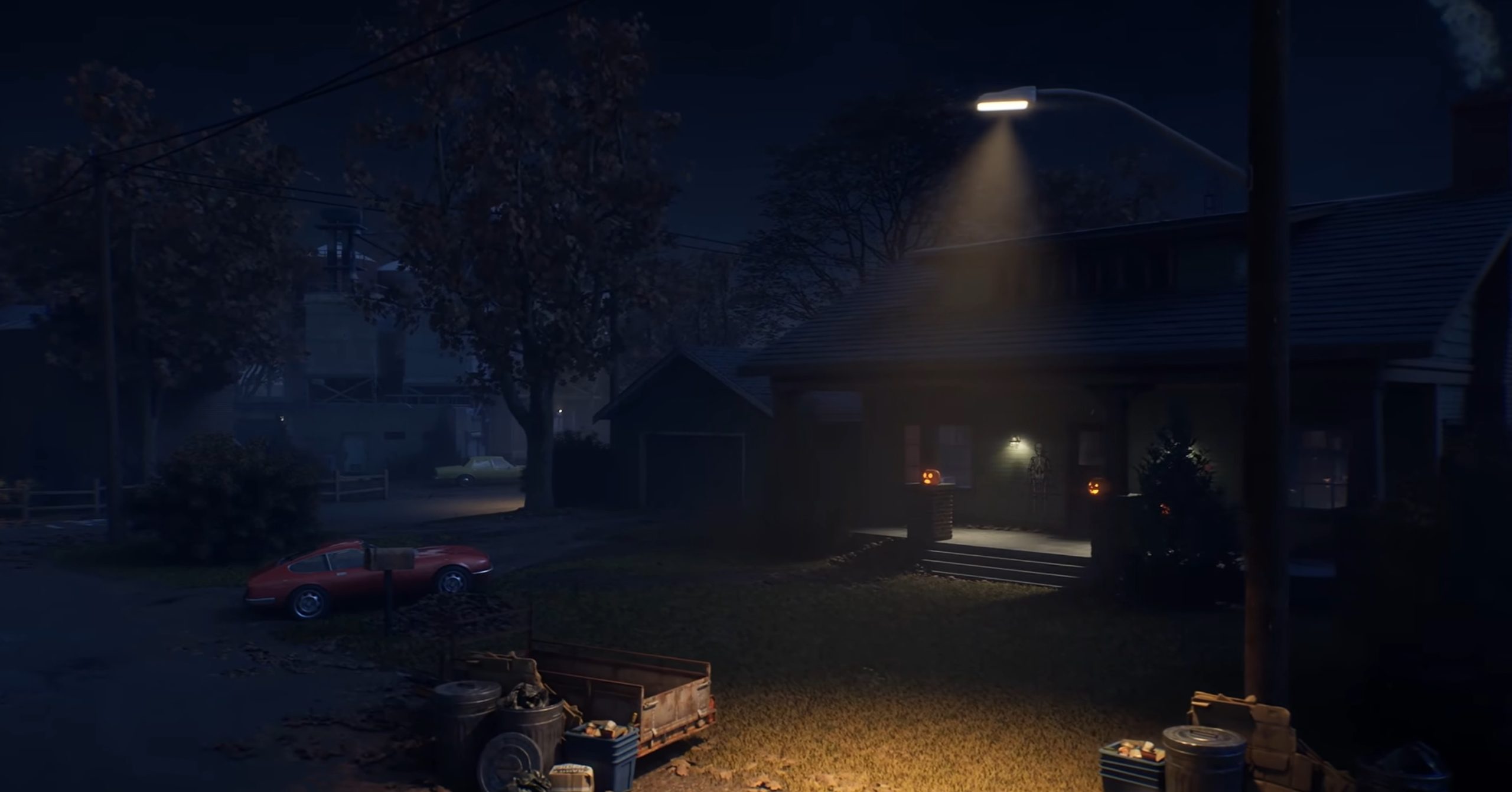 East Haddonfield and the Rabbit in Red Lounge in IllFonic’s Halloween: The Game, based on John Carpenter’s 1978 horror classic.