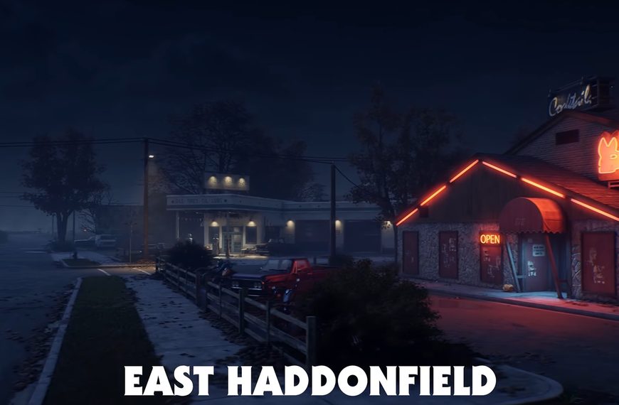 East Haddonfield and the Rabbit in Red Lounge in IllFonic’s Halloween: The Game, based on John Carpenter’s 1978 horror classic.