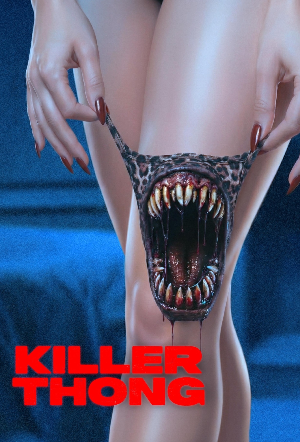 Rebecca Ambrosino as Alex in Killer Thong, Reno Anastasio’s bizarre comedy horror about a supernatural murderous leopard-print thong.