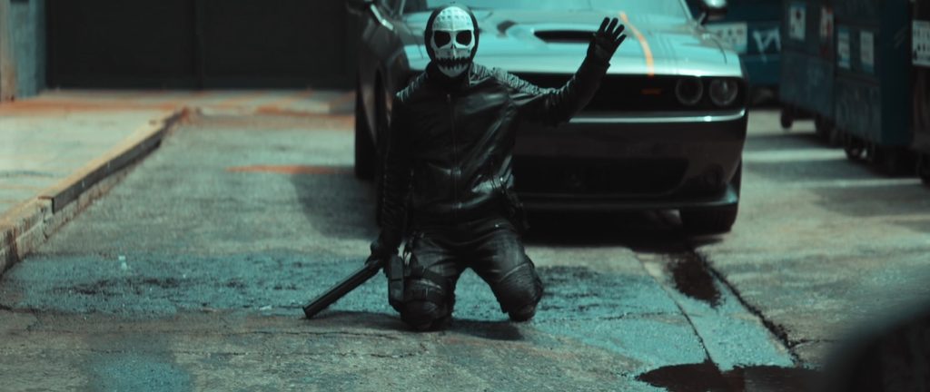 Johnny Yong Bosch as the masked supernatural vigilante Spades in the action thriller Spades.