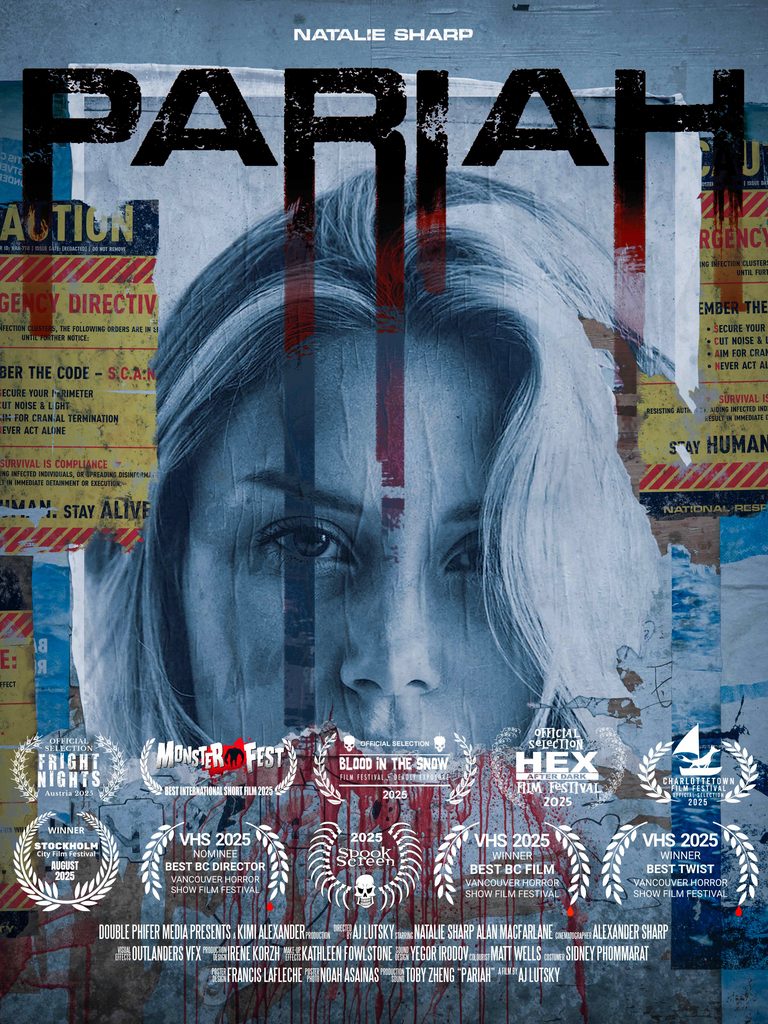 Payton Bragg as the mysterious survivor in AJ Lutsky's post-apocalyptic horror short Pariah