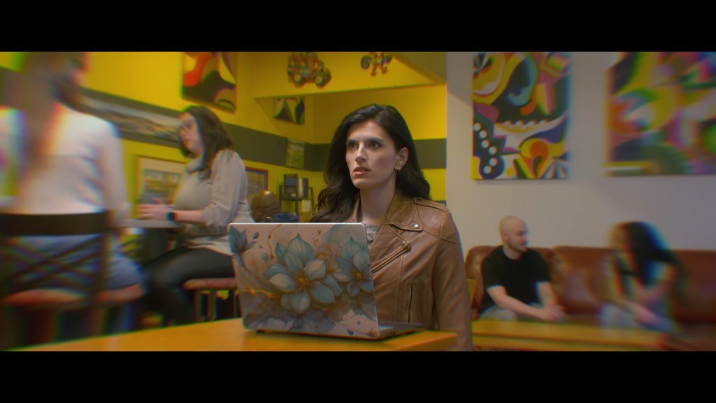 Alivia Levie as therapist Sabrina in the psychological stalker thriller She Listens Alone