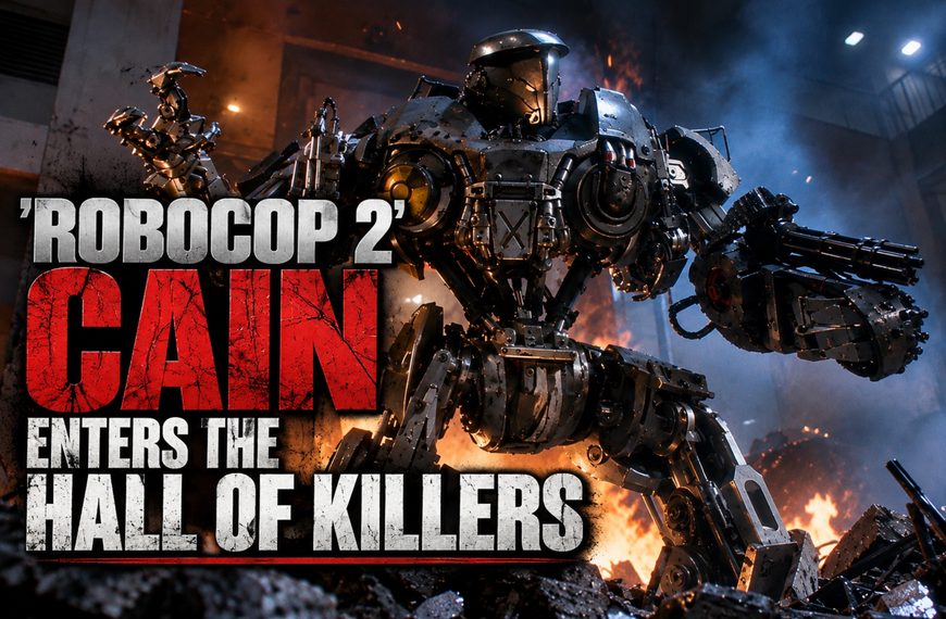 Cain and his RoboCain cyborg form from RoboCop 2, inducted into the Stalk & Slash Hall of Killers Third Class Tier