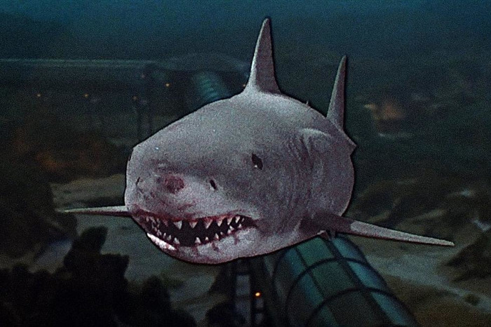 Jaws 3, People 0 artwork representing the abandoned Joe Dante and John Hughes Jaws parody