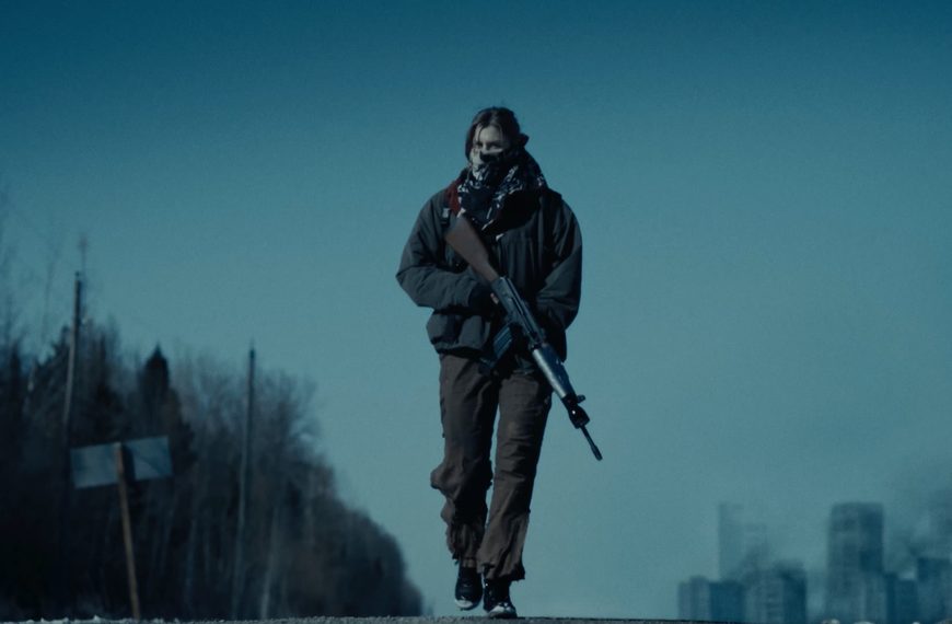 Payton Bragg as the mysterious survivor in AJ Lutsky's post-apocalyptic horror short Pariah