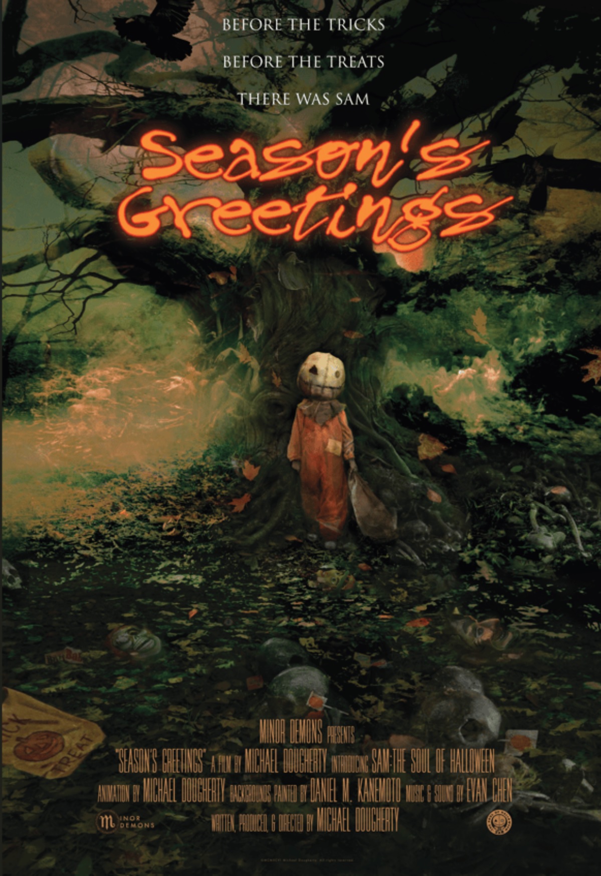 Sam from Michael Dougherty’s Trick ’r Treat returns for Sam: The Soul of Halloween, celebrating the character’s 30th anniversary