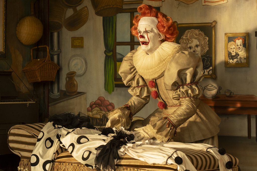 Bill Skarsgård as Pennywise in IT: Welcome to Derry ahead of the 1935-set second season